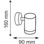 Goldlux Olimp kinkiet zewnętrzny 1x8 W srebrny 208842 zdj.2