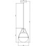 GTV Drop lampa wisząca 1x25 W przezroczysta-złota OS-DRO2-40-DEC zdj.2