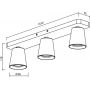 GTV Elli lampa podsufitowa 3x20 W czarna OS-ELLI-3GU10-10-DEC zdj.2