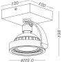 GTV Wally lampa podsufitowa 1x40 W biała OS-WALLY-00-DEC zdj.2