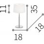 Ideal Lux Hilton lampa stołowa 1x3.2W biała 075525 zdj.2