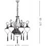 Ideal Lux Harem lampa wisząca 9x60W patyna 116006 zdj.2