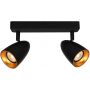 Italux Tino lampa podsufitowa 2x10 W czarna SPL-36748-2-BK-GD zdj.1