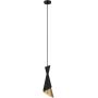 Italux Malia lampa wisząca 1x40 W czarna PND-85949-1 BK+GD zdj.1