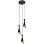 Italux Malia lampa wisząca 3x40 W czarna PND-85949-3 BK+GD zdj.1