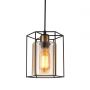 Italux Kalula lampa wisząca 1x40 W czarna PND-78901-1-BK+AMB zdj.2