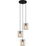 Italux Kalula lampa wisząca 3x40 W czarna PND-78901-3A-BK+AMB zdj.1