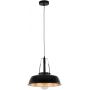 Italux Paloma lampa wisząca 1x60 W czarna MDM-3619/1M BK+GD zdj.1