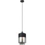 Italux Molina lampa wisząca 1x40 W czarna-przydymiona MDM-2377/1 BK+SG zdj.1