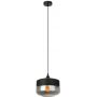 Italux Molina lampa wisząca 1x40 W czarna-przydymiona MDM-2380/1 BK+SG zdj.1