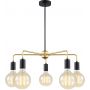 Italux Malene lampa wisząca 5x40 W czarna-złota MDM3386/5 BK+GD zdj.1