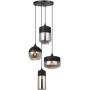Italux Molina lampa wisząca 4x40 W czarna-przydymiona MDM-4364/4 BK+SG zdj.1