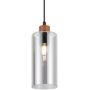 Italux Naster lampa wisząca 1x25 W czarna-drewno PND-23051-1-WO zdj.6