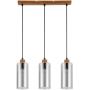 Italux Naster lampa wisząca 3x25 W czarna-drewno PND-23051-3-WO zdj.2
