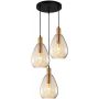 Italux Zulo lampa wisząca 3x40 W mosiądz PND-27812-3A-BRO-AMB zdj.1