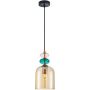 Italux Busco lampa wisząca 1x40 W czarna-złota PND-30263-1B-BRO-AMB zdj.1