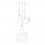 Italux Manso lampa wisząca 3x40 W złota PND-37462-3A-MC-GD zdj.2