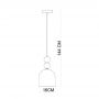 Italux Manso lampa wisząca 1x40 W złota PND-37462B-MC-GD zdj.2