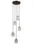 Italux Torno lampa wisząca 5x40 W czarna/złota PND-40813-5R-BK-HBR zdj.1