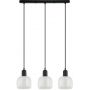 Italux Lamezia lampa wisząca 3x40 W czarna PND-67594-3-BK+CL zdj.1