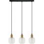 Italux Lamezia lampa wisząca 3x40 W brązowa PND-67594-3-BRO+CL zdj.1