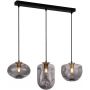 Italux Hatella lampa wisząca 3x40 W czarna-przydymiona-miedź PND-112038-3-BRO+SG zdj.1