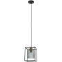 Italux Sinella lampa wisząca 1x40 W czarna-szary przydymiony PND-23231-1-BK+SG zdj.1