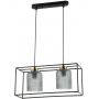 Italux Sinella lampa wisząca 2x40 W czarna-szary przydymiony PND-23231-2-BK+SG zdj.1