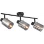 Italux Sardo lampa podsufitowa 3x40 W czarna-przydymiona SPL-5581-3-BK-SG zdj.1