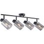 Italux Sardo lampa podsufitowa 4x40 W czarna-przydymiona SPL-5581-4-BK-SG zdj.1