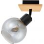 Italux Barel lampa podsufitowa 1x25 W czarna-drewno SPL-67535-1-BK-WO zdj.1