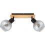 Italux Barel lampa podsufitowa 2x25 W czarna-drewno SPL-67535-2-BK-WO zdj.1