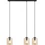Kaja Soro lampa wisząca 3x15 W czarna-bursztynowa K-5570 zdj.1