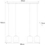 Kaja Soro lampa wisząca 4x15 W czarna-bursztynowa K-5571 zdj.2