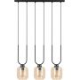Kaja Coni lampa wisząca 3x15 W czarna-bursztynowa K-5581 zdj.1