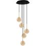 Kaja Galaxy lampa wisząca 5x10 W czarna-złota-bursztynowa K-5561 zdj.1