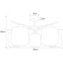 Kaja Piega lampa podsufitowa 5x15 W czarna-srebrna-grafitowa K-5517 zdj.2