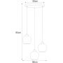 Kaja Tula lampa wisząca 3x15 W czarna-złota-bursztynowa K-5606 zdj.2