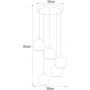 Kaja Nira lampa wisząca 5x15 W czarna-chrom K-5612 zdj.2