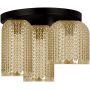 Kaja Capri lampa podsufitowa 3x15 W czarna-bursztynowa K-5625 zdj.1