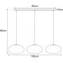 Kaja Arco lampa wisząca 3x15 W czarna-grafitowa K-5678 zdj.2