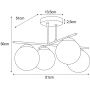 Kaja Felix lampa podsufitowa 4x10 W bursztynowa-beżowa K-5783 zdj.2