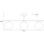 Kaja Savia lampa podsufitowa 3x10 W biała-złota-beżowa K-5792 zdj.2