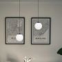 Kaja Savoy lampa wisząca 1x40 W biała-czarna K-4921 zdj.5