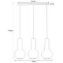 Kaja Arvi Black lampa wisząca 3x60W czarny/złoty K-4521 zdj.2