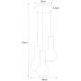 Kaja Arvi Black lampa wisząca 3x60W czarny/złoty K-4522 zdj.2