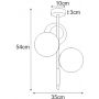 Kaja Tambo lampa podsufitowa 3x40 W biała-czarna K-4952 zdj.2