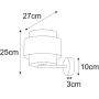 Kaja Etela kinkiet 1x40W czarny/szary K-5174 zdj.2