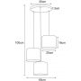 Kaja Zimbo lampa wisząca 3x40W czarny/złoty K-5222 zdj.2