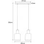 Kaja Brus lampa wisząca 2x40 W czarna K-5251 zdj.2